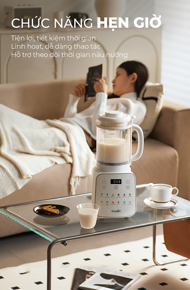 Máy xay sữa hạt Magic AC-143 - Chức năng hẹn giờ tiện lợi