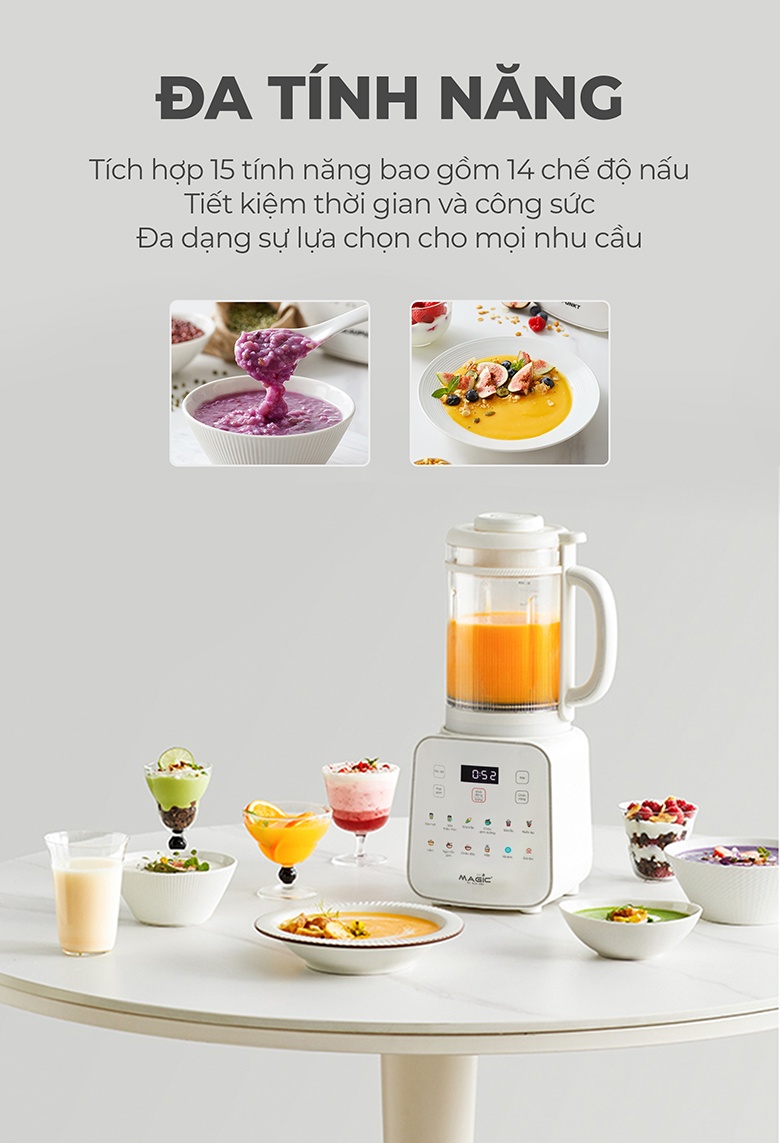 Máy xay sữa hạt Magic AC-143 - 14 chế độ nấu phục vụ mọi nhu cầu