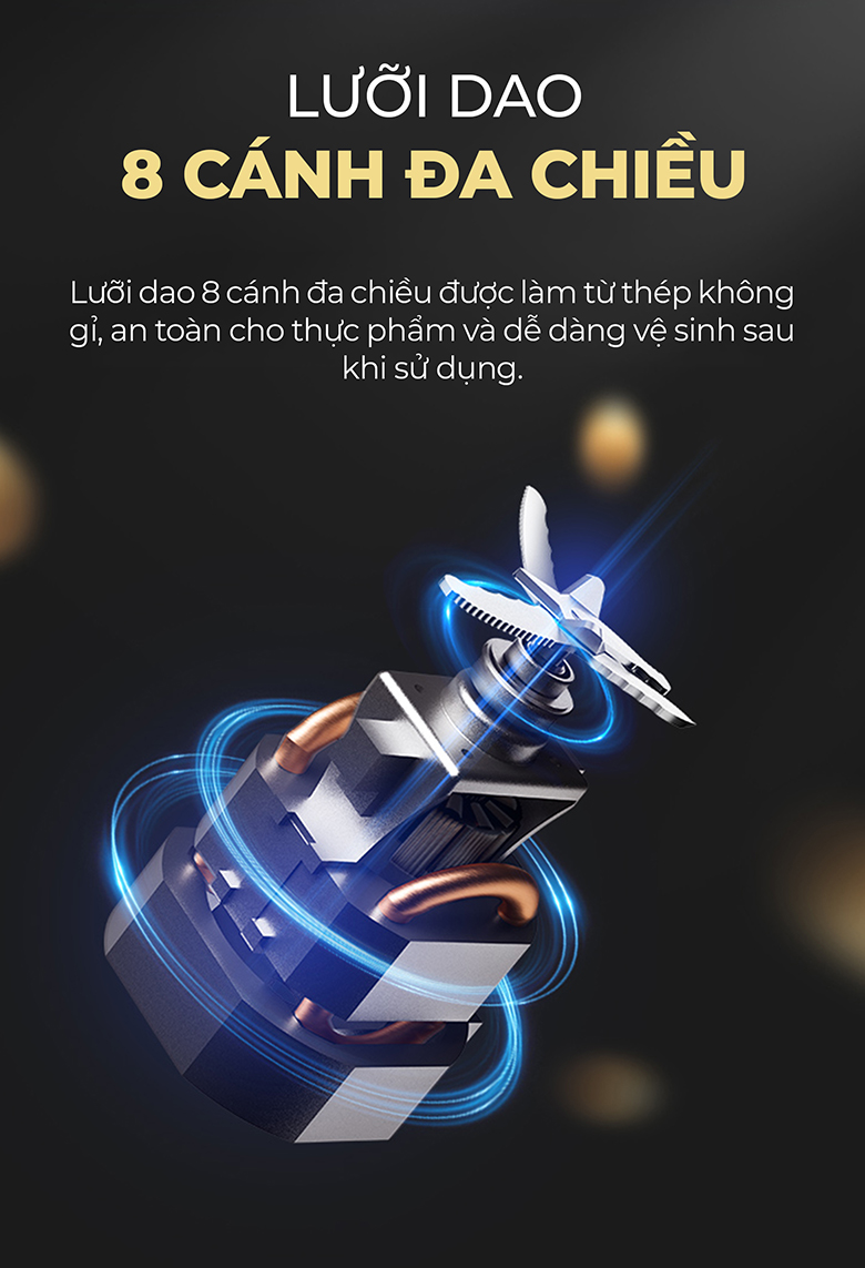 Máy xay sữa hạt Magic AC-143 - Lưỡi dao 8 cánh sắc bén