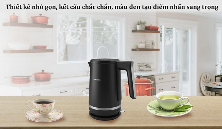 Ấm siêu tốc 1.7L Philips HD9395/90 - Thiết kế nhỏ gọn, hiện đại