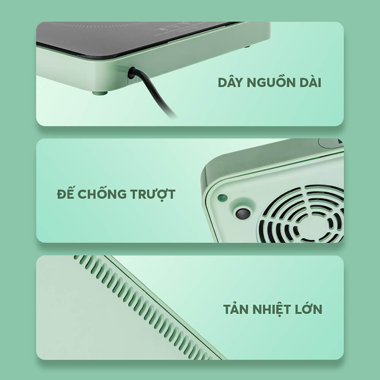 Bếp từ đơn Elmich ICE-3879PG - Thiết kế nhỏ gọn phù hợp với mọi không gian bếp