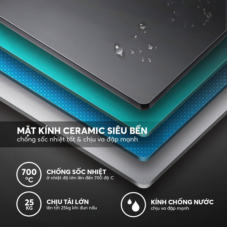 Bếp từ đơn Elmich ICE-3879PG - Mặt kính Ceramic cao cấp, bền bỉ và dễ vệ sinh