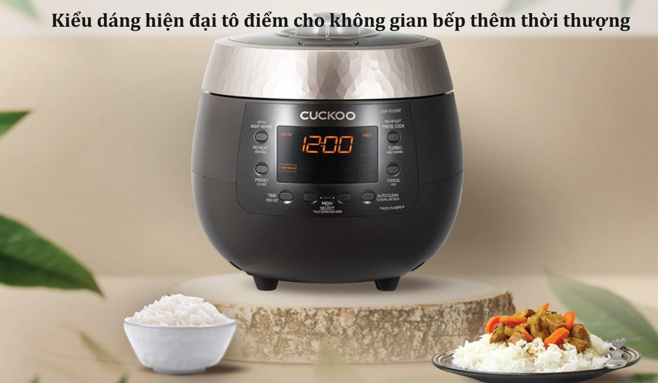 Thiết kế nhỏ gọn - Nồi cơm áp suất điện tử Cuckoo 1.08 lít CRP-R0600F