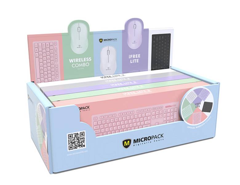 Bàn phím và chuột không dây MicroPack iFREE LITE 2 KM-237W-EN-PK hồngdễ dùng