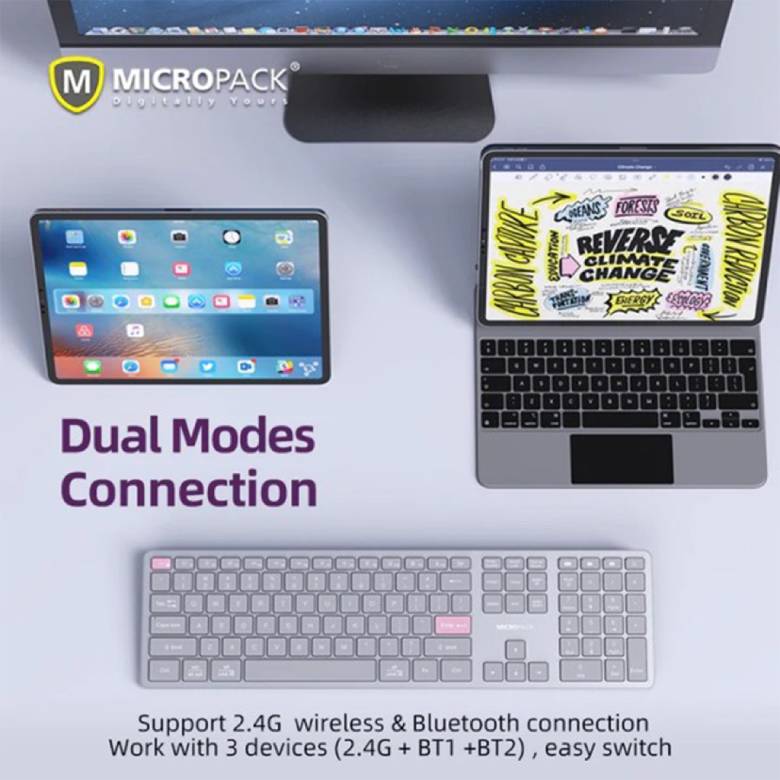 Kết nối dễ dàng - Bàn phím không dây MicroPack Lifestyle K-310W