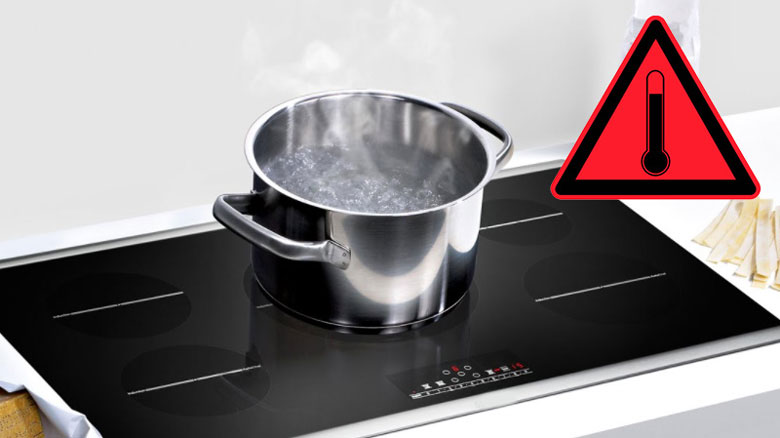 Lỗi E9 bếp từ do nguyên nhân quá nhiệt trong quá trình nấu