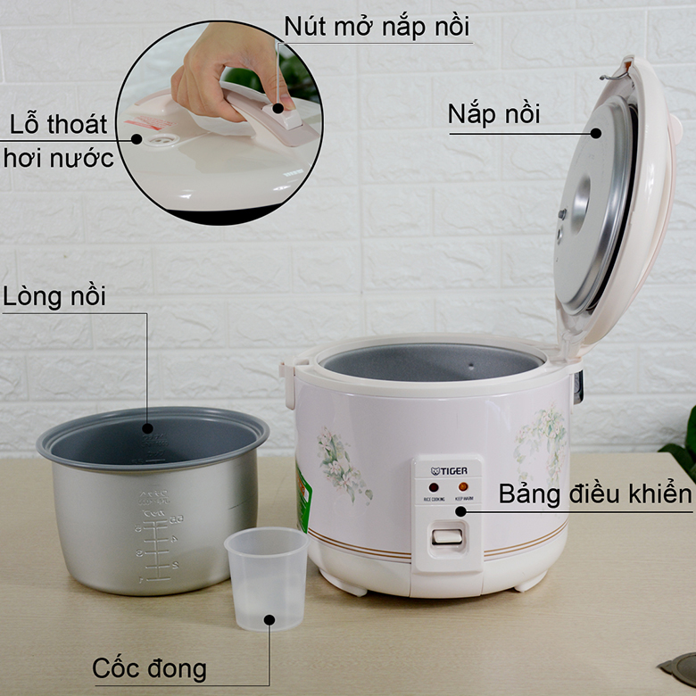 So sánh nồi cơm điện Cuckoo và Tiger thông tin nồi cơm điện Tiger 1 lít JNP1000