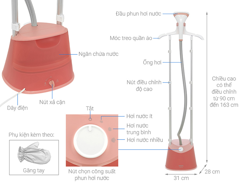 Bàn là cây đứng Philips STE1020/40