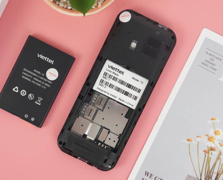 Điện thoại Viettel T2 4G Black - Dung lượng pin lâu