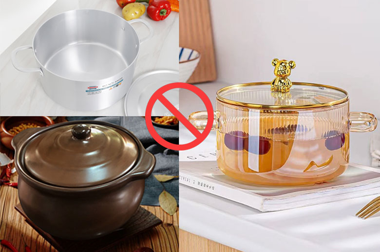 Nồi không sử dụng được cho bếp từ - Bếp từ dùng nồi gì?