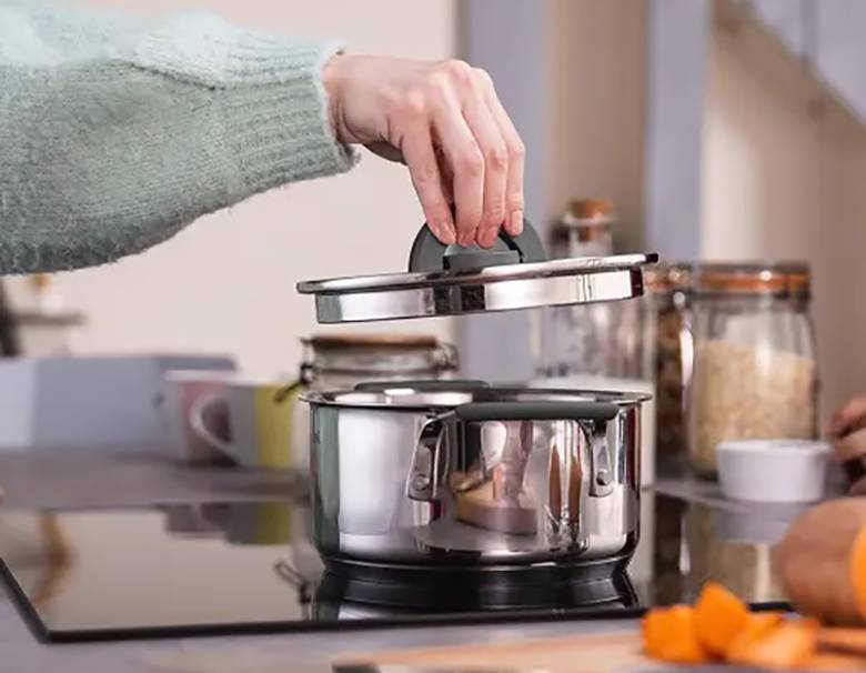 Nồi Inox Tefal Optispace 24cm G7374604 - Nấu nướng an toàn