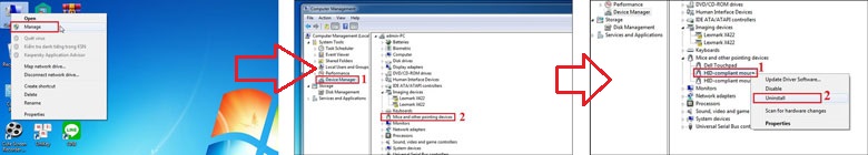 Touchpad laptop bị đơ, xoá driver chuột khác