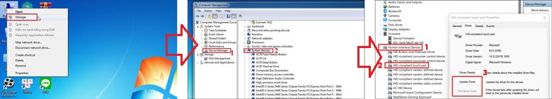 Chuột cảm ứng bị đơ cập nhật driver Touchpad