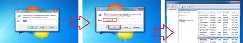 Chuột cảm ứng máy tính bị đơ Vô hiệu hóa Tablet PC Input Service