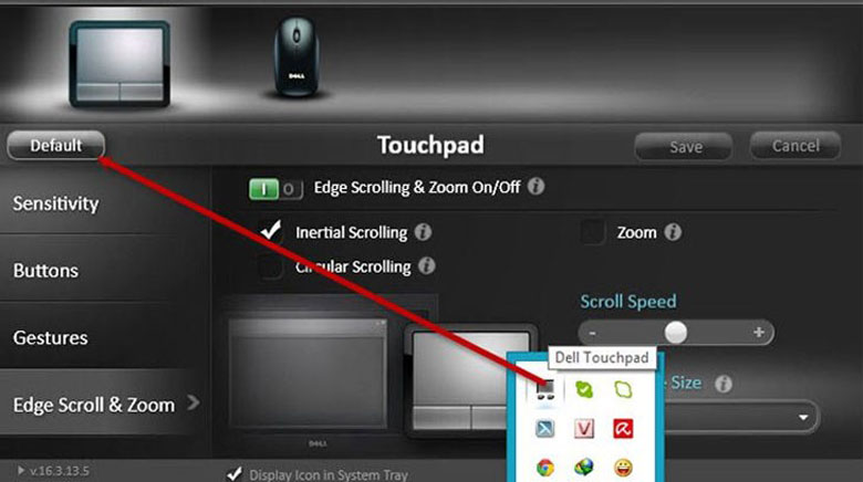 Chuột Touchpad bị đơ tắt đi chế độ Touchpad Sensitivity