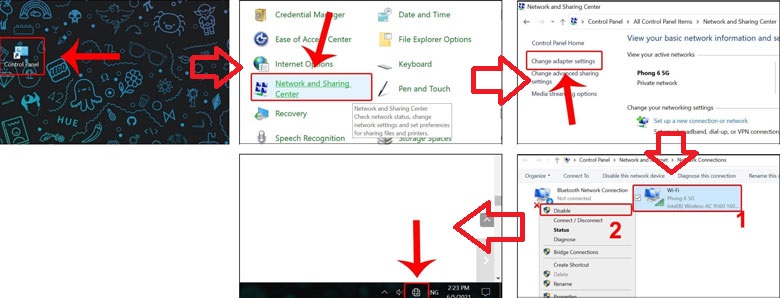 Khi laptop bị mất Wifi, Reset lại card mạng