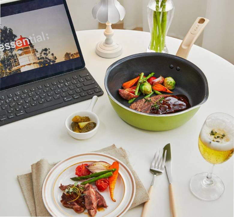 Chảo nồi có nắp 24cm xanh bơ G1748795