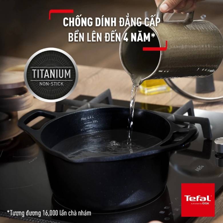  Chống dính bền bỉ -   Nồi đúc Tefal Robusto 24cm E2494644