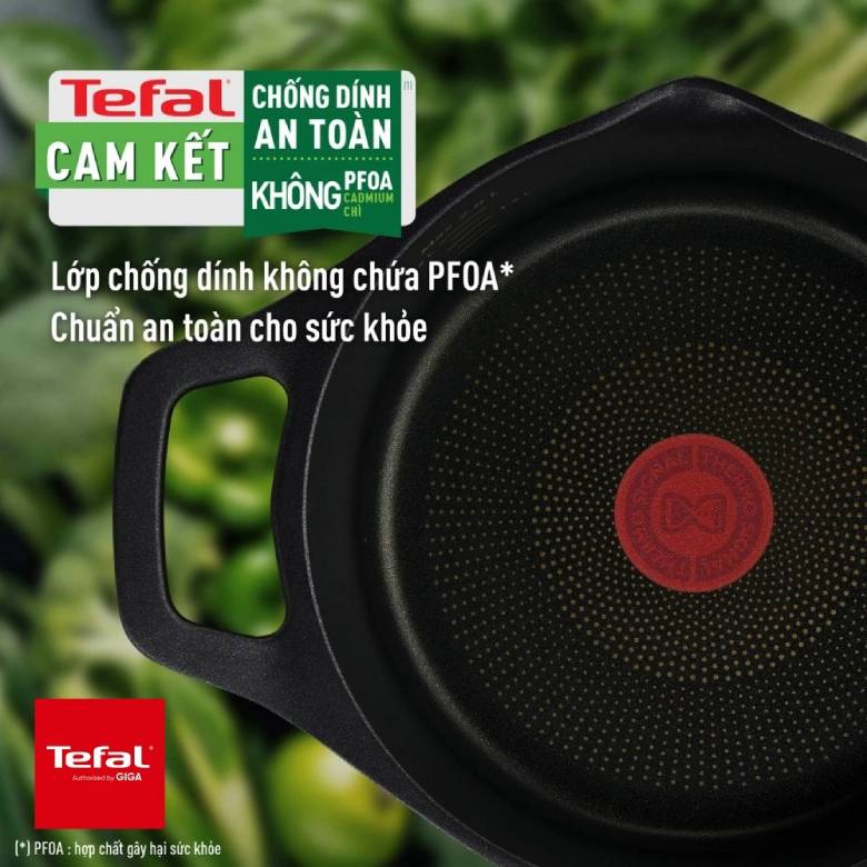  Nồi đúc Tefal Robusto 24cm E2494644 - Báo nhiệt đáy nồi