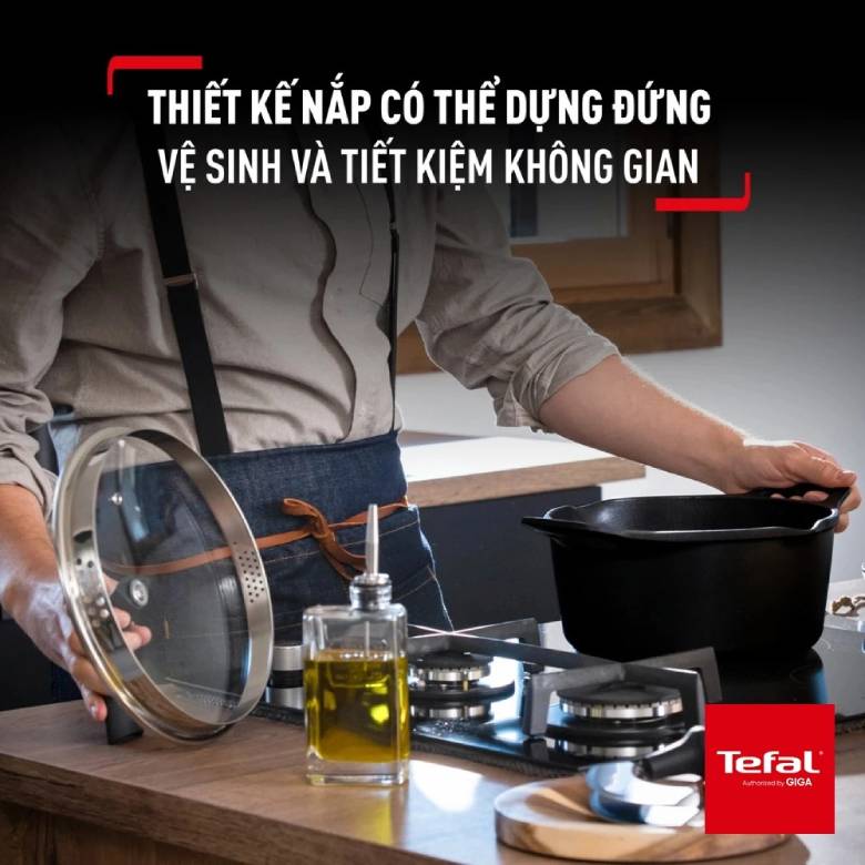 Thiết kế tiện lợi -   Nồi đúc Tefal Robusto 24cm E2494644