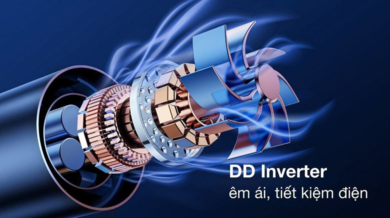 Máy giặt Aqua Inverter 10 kg AQW-DR100JT BK tiết kiệm điện năng