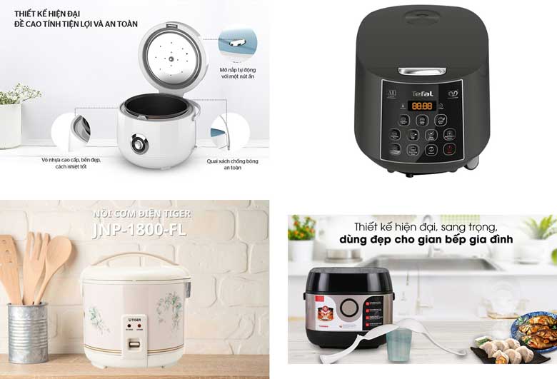 Nồi cơm điện tử hãng nào tốt? Nhắc đến hãng Sunhouse, Tefal, Tiger, Toshiba