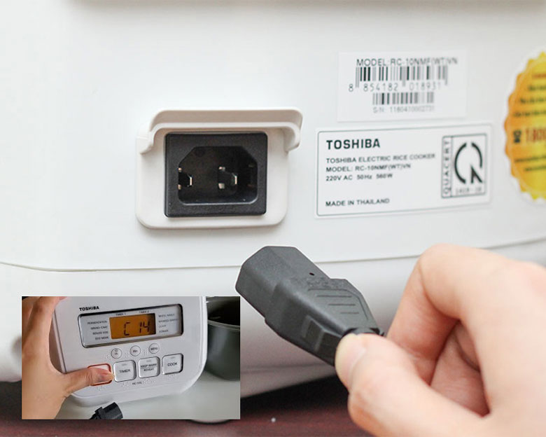 Nồi cơm Toshiba không vào điện do nguồn điện nay bị đứt cầu chì