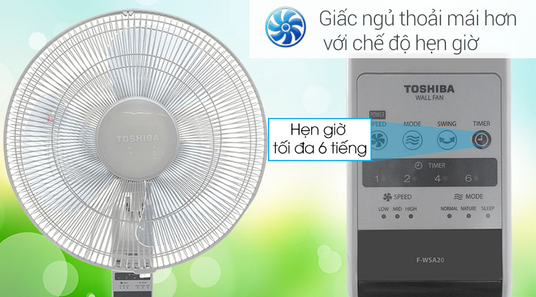 Quạt treo Toshiba F-WSA20(H)VN 55W - Chức năng hẹn giờ thông minh