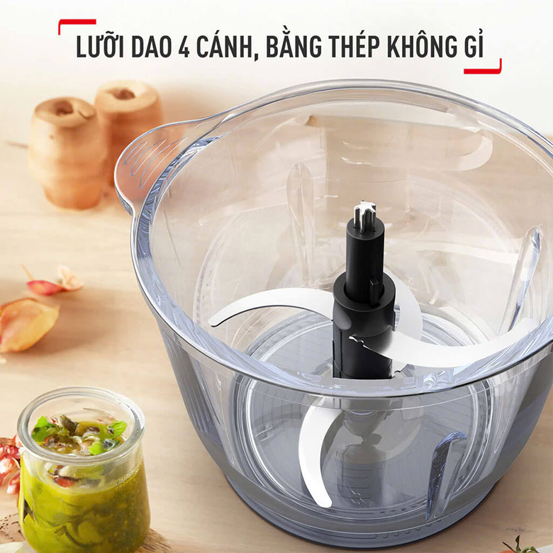 Máy xay thực phẩm Tefal MB603166 - Lưỡi dao sắc bén bằng thép không gỉ