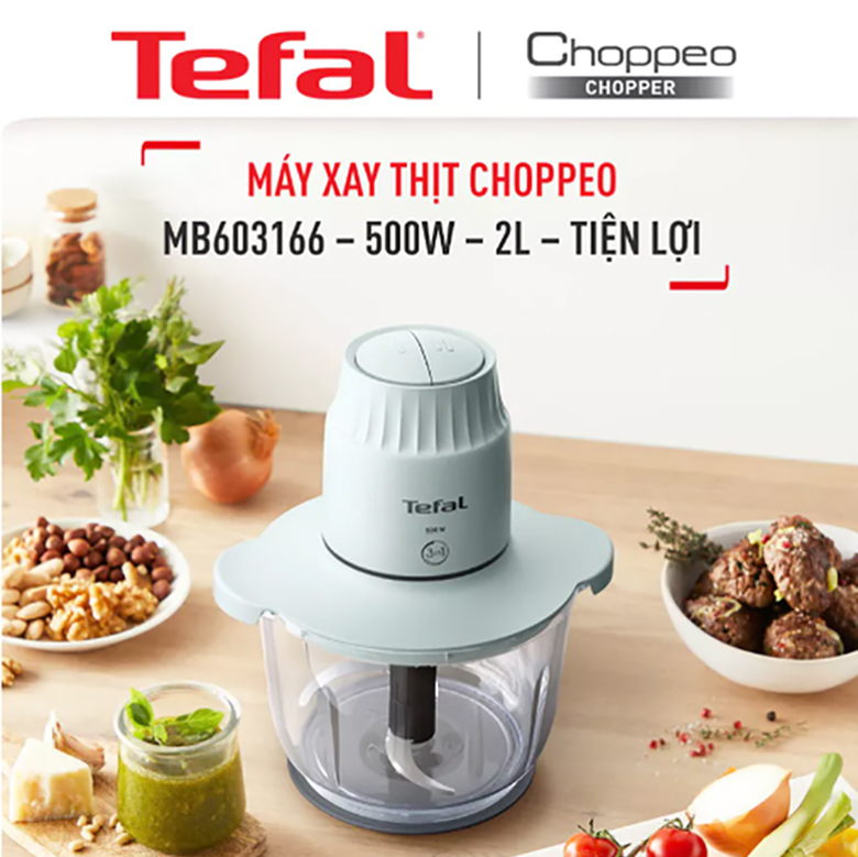 Máy xay thực phẩm Tefal MB603166 - Thiết kế nhỏ gọn, tiện lợi 