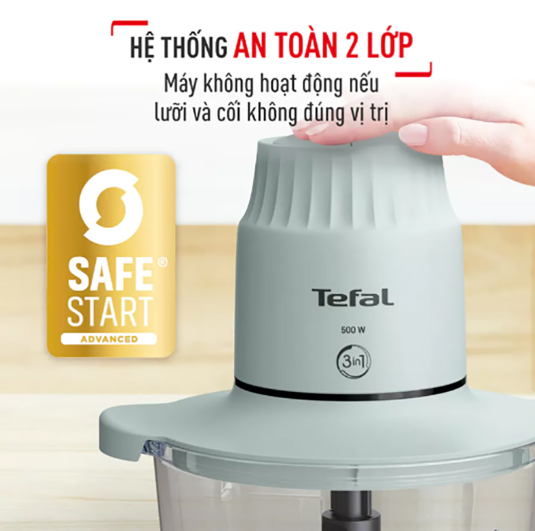 Máy xay thực phẩm Tefal MB603166 - Trang bị hệ thống an toàn