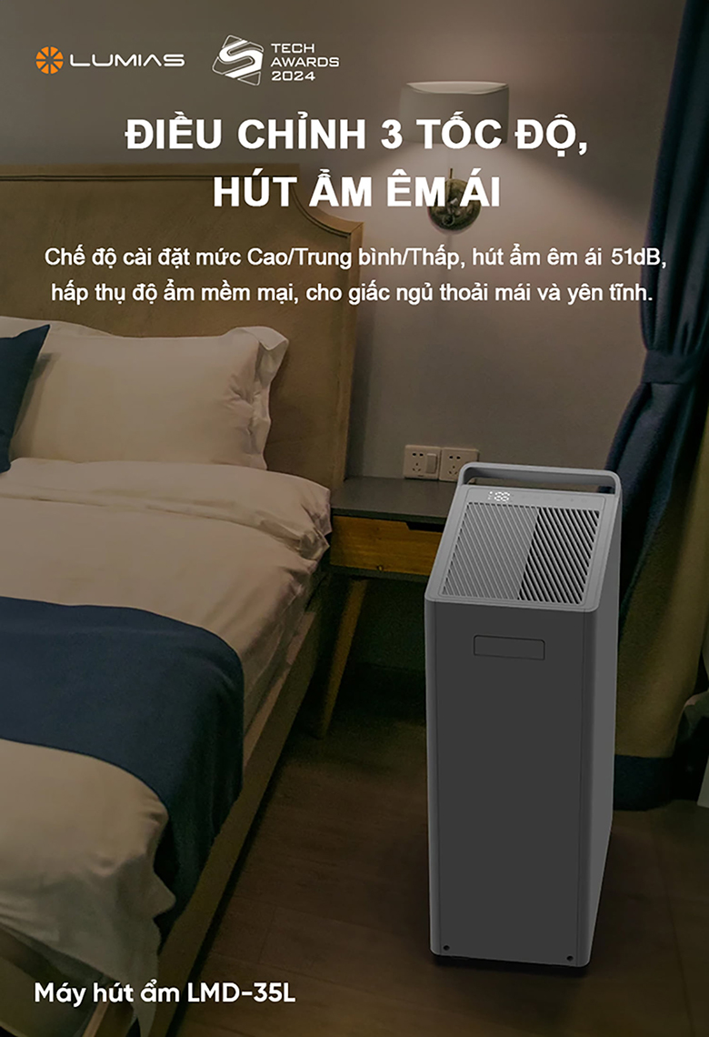 Máy hút ẩm Lumias LMD-35L - Đa dạng chế độ hút