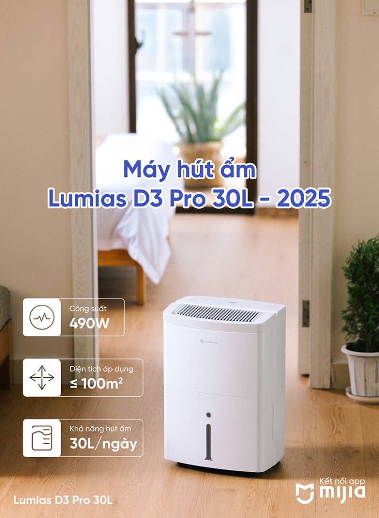  Máy hút ẩm 30L LUMIAS D3 PRO