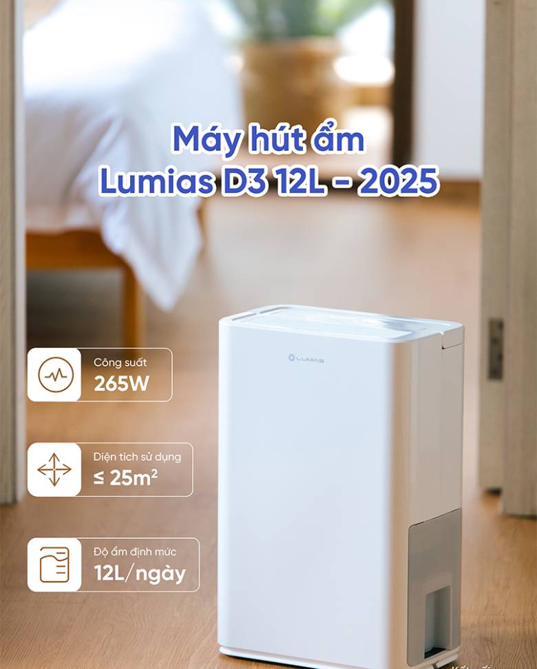 Máy hút ẩm 12L LUMIAS D3/D4