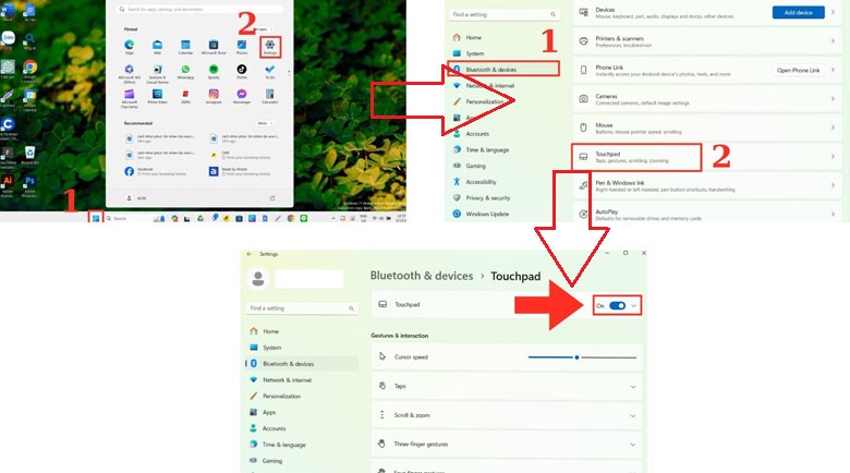 Chuột cảm ứng laptop bị đơ Win 10, kích hoạt Touchpad Settings