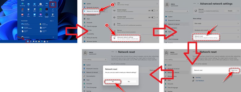 Laptop không bắt được Wifi Win 11, sửa bằng Reset Network Settings