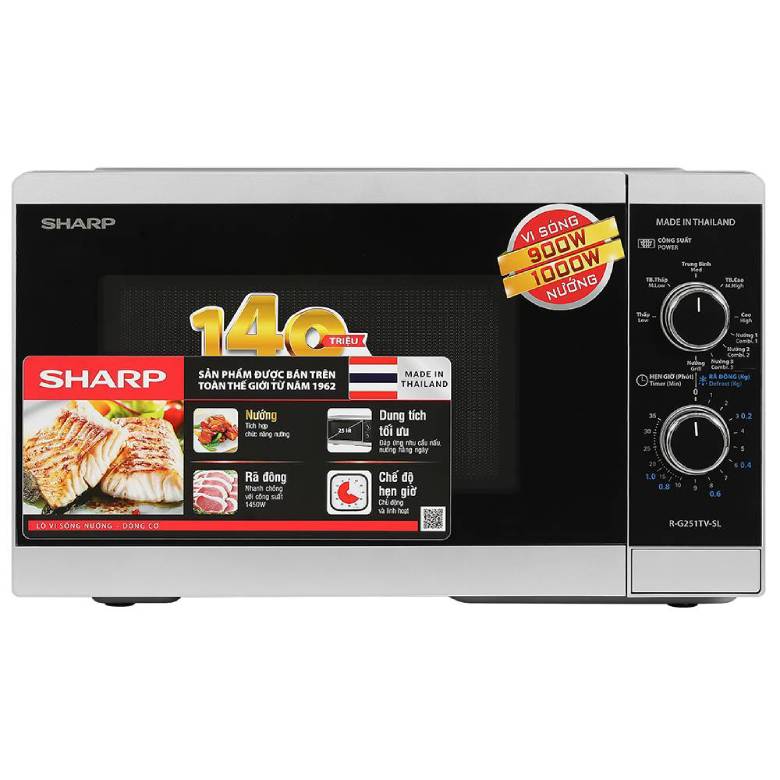 Lò vi sóng có nướng 25 lít Sharp R-G251TV-SL