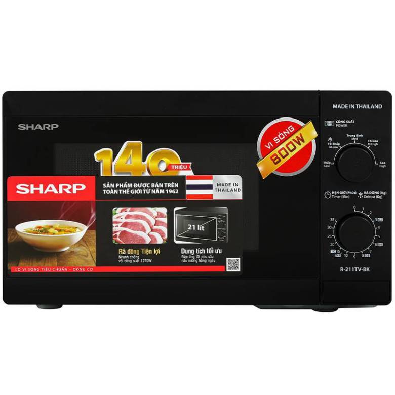 Lò vi sóng 21 lít Sharp R-211TV-BK