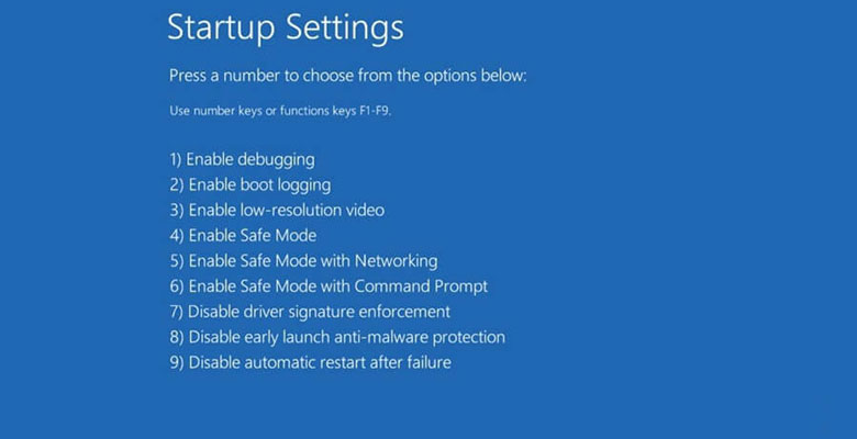 Lỗi khởi động laptop, báo lỗi trên màn hình