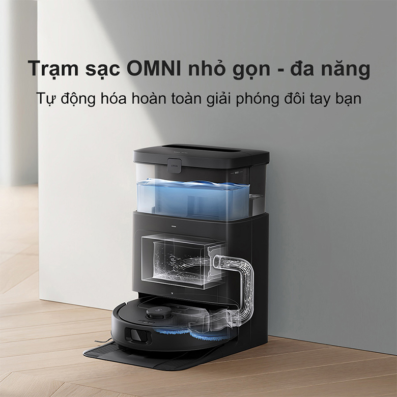 Robot hút bụi thông minh ECOVACS N30 PRO OMNI(màu trắng) - Tự động làm sạch tại trạm OMNI Station