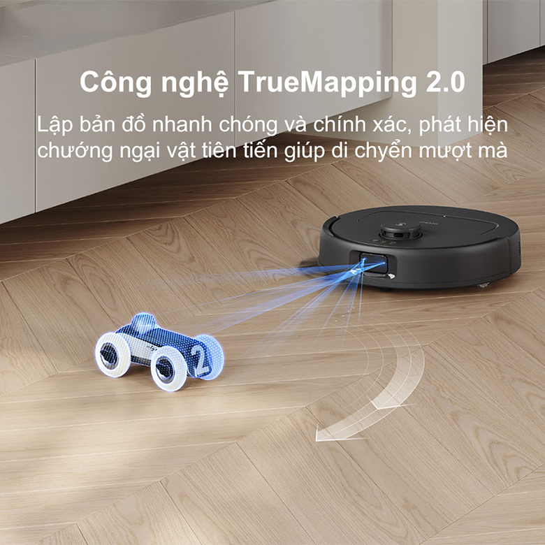 Robot hút bụi thông minh ECOVACS N30 PRO OMNI(màu trắng) - Công nghệ điều hướng thông minh TrueMapping 2.0