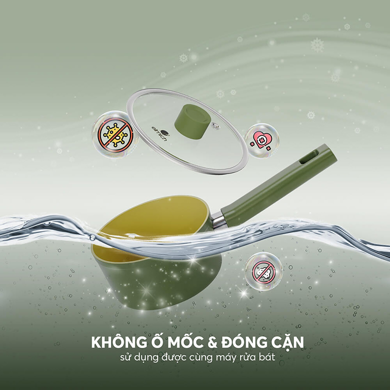 Quánh Elmich Olive Classic EL- 5534OV16 16cm - Dễ dàng xếp gọn trong máy rửa bát