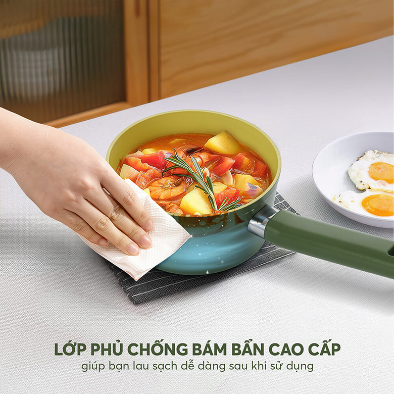 Quánh Elmich Olive Classic EL- 5534OV16 16cm - Dễ dàng vệ sinh và lau chùi