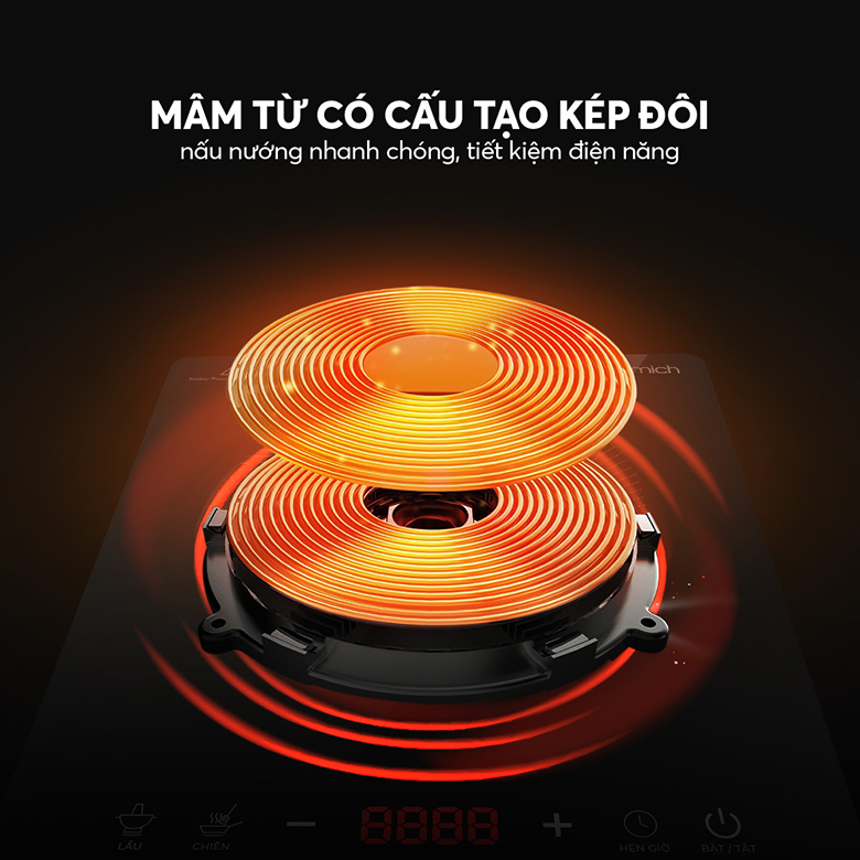 Bếp từ đơn Elmich ICE-9091 - Mâm từ kép