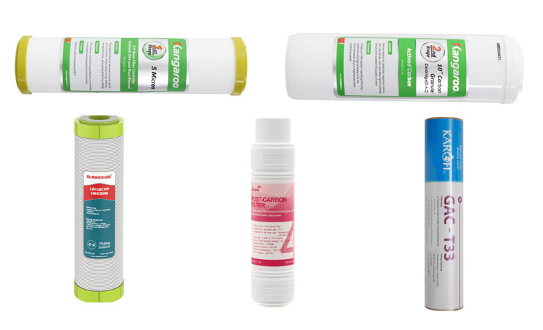 Nên mua máy lọc nước mấy lõi - Các lõi lọc cơ bản