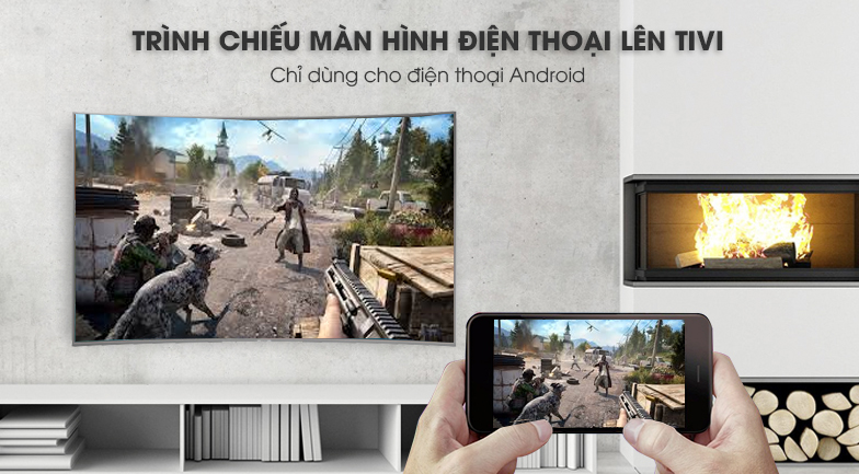 Screen Mirroring chiếu nội dung từ điện thoại lên TV UA65NU7500 - Smart Tivi Samsung 4K 65 inch UA65NU7500KXXV 