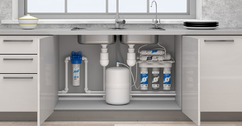 Máy lọc nước âm tủ bếp, cách lắp đặt