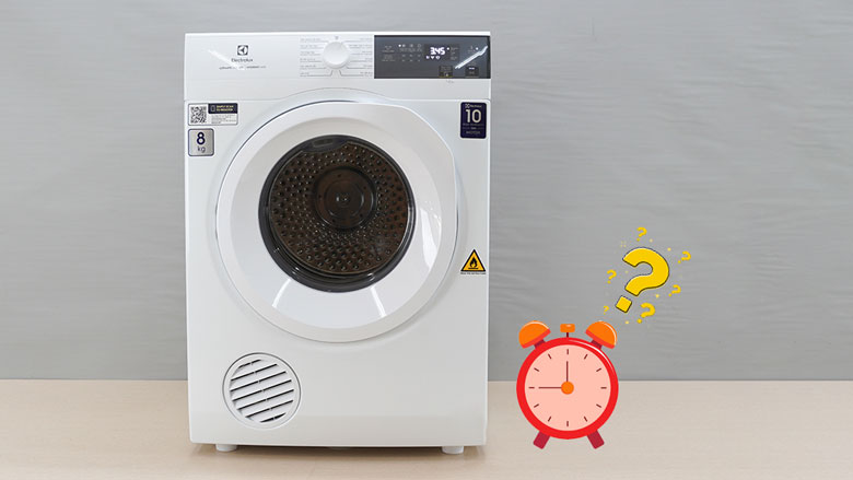 Thời gian sấy của máy sấy Electrolux là bao lâu?
