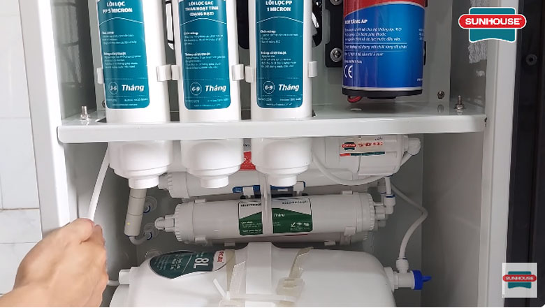 Cách sử dụng máy lọc nước Sunhouse, thay lõi định kỳ