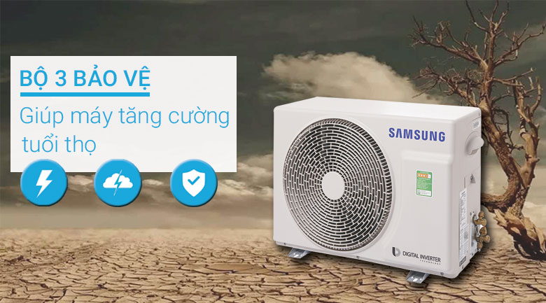 Bộ 3 bảo vệ - Điều hòa Samsung 1 chiều Inverter 18000BTU AR18MVFSBWKNSV